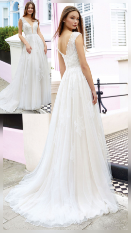 Justin Alexander JA11135N size 8 Lightgold/Ivory/Nude